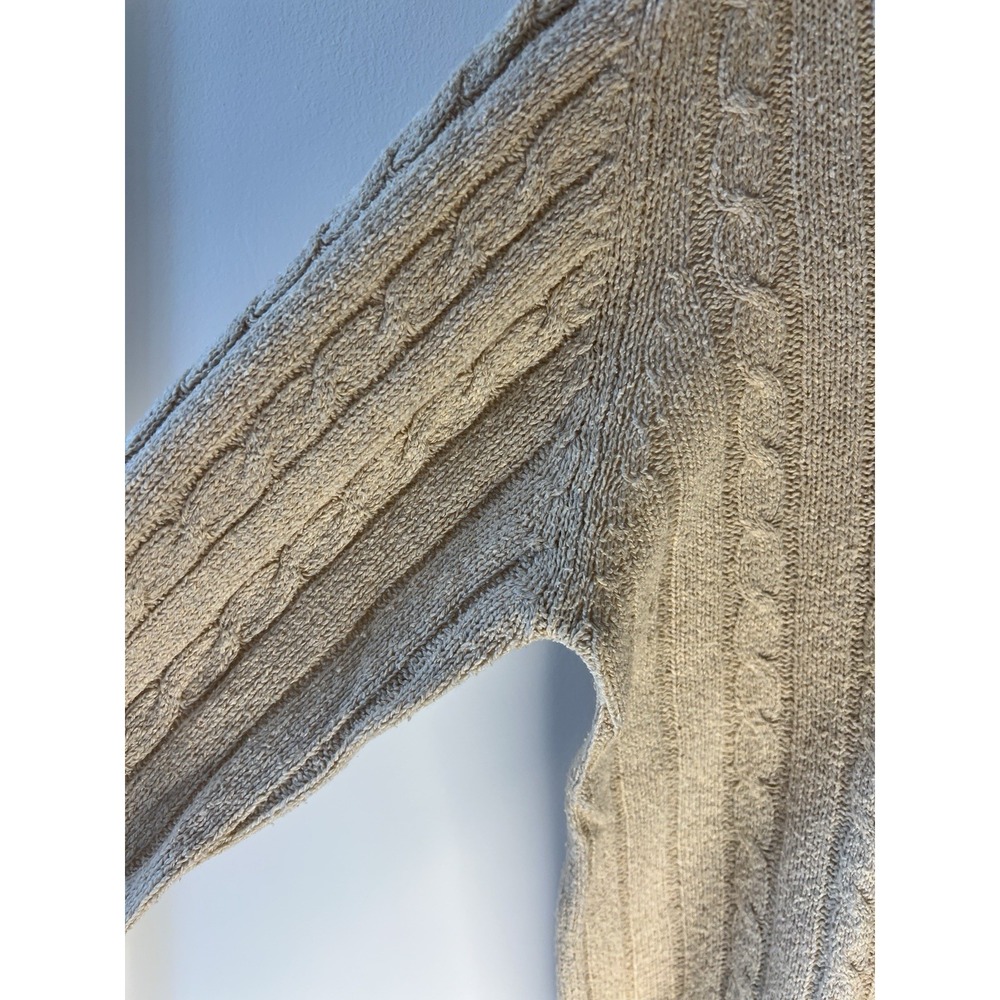 Vtg Damon Men Silk Blend Grandpa Classic Sweater M Pullover Beige Classy Preppy - Picture 4 of 9